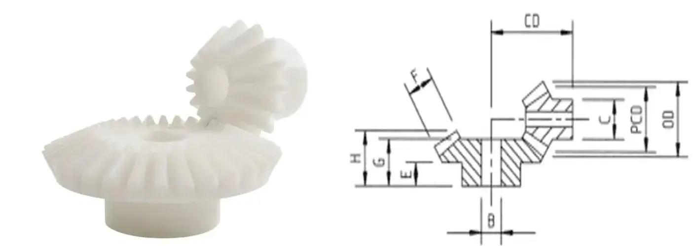 Plastic Bevel Gears